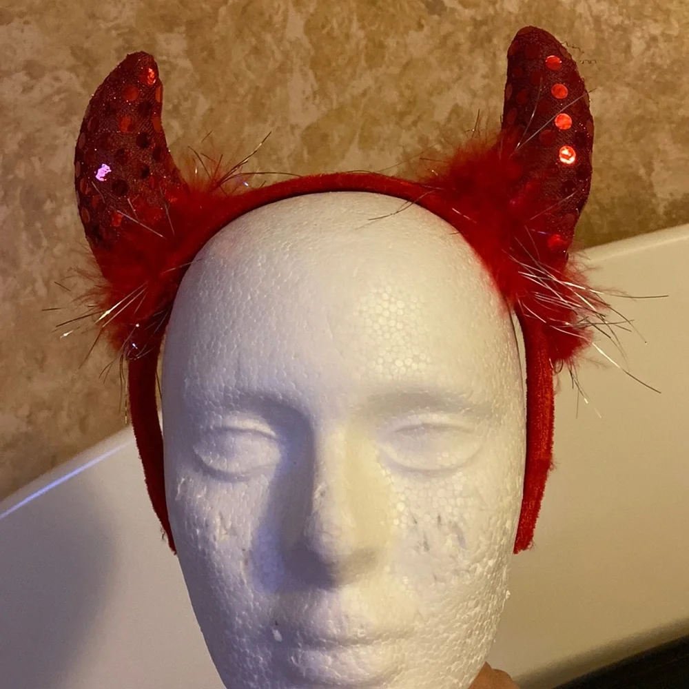 Happy Halloween Devil Headband and Tall matching kids one size